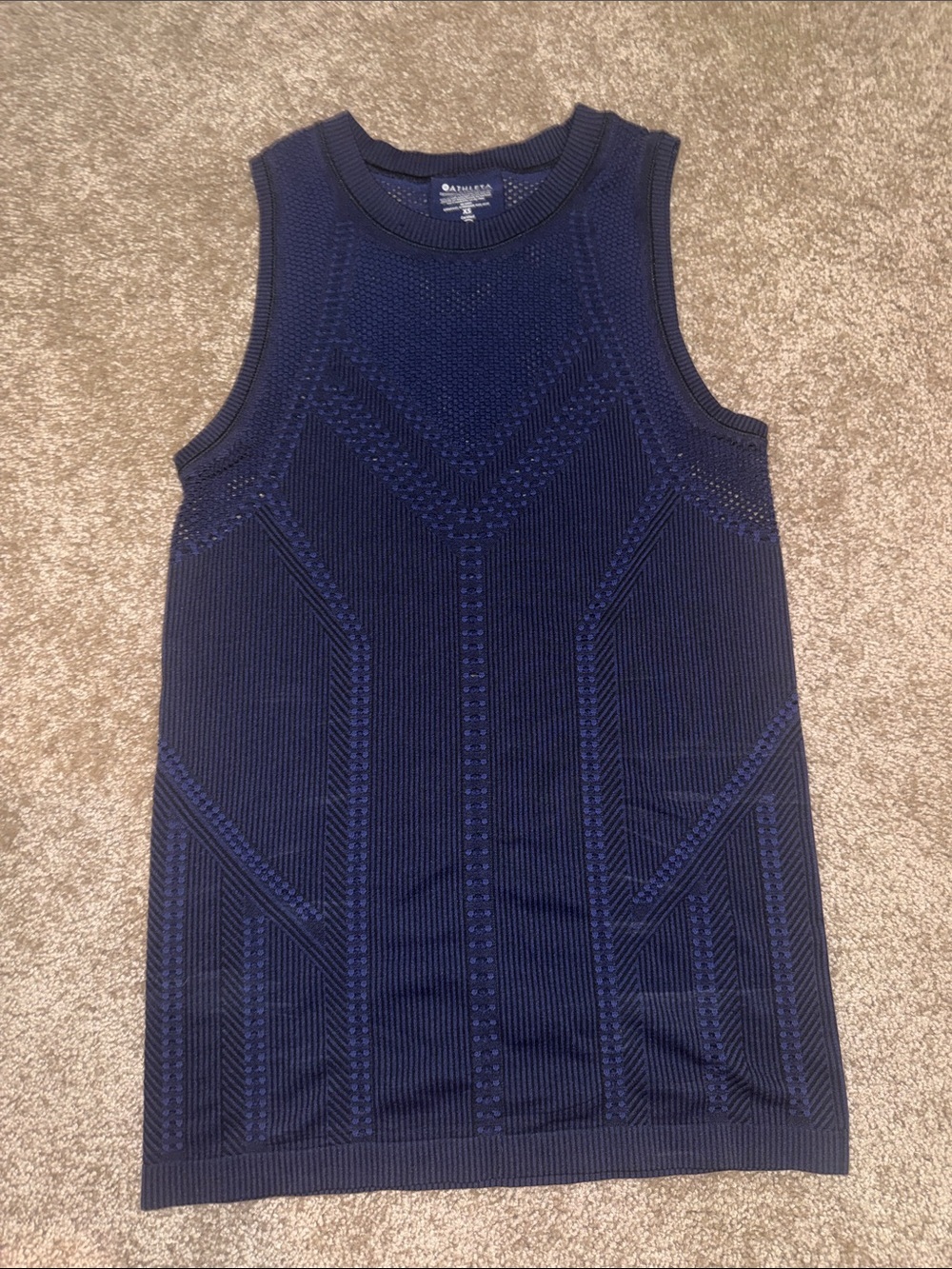 Athleta Oxygen Tank Yoga Stretch Pilates Navy Blue - XS. EE